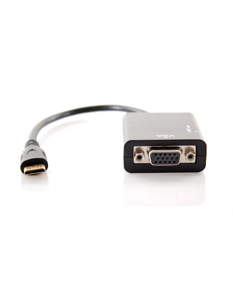 Mini HDMI Male to VGA Female Adapter Cable (Black)